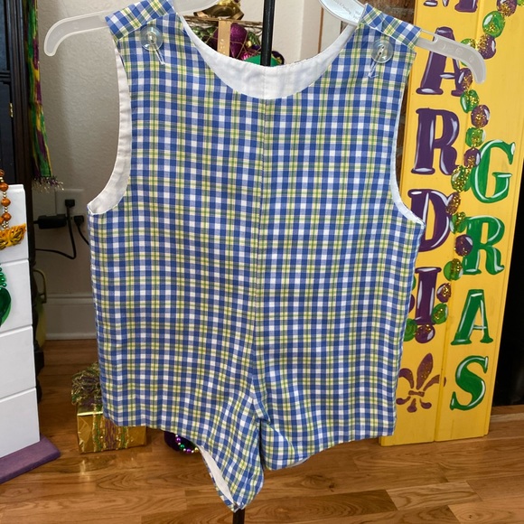 Banbury Cross Infant Boys plaid Shortall size 9M - Picture 7 of 7